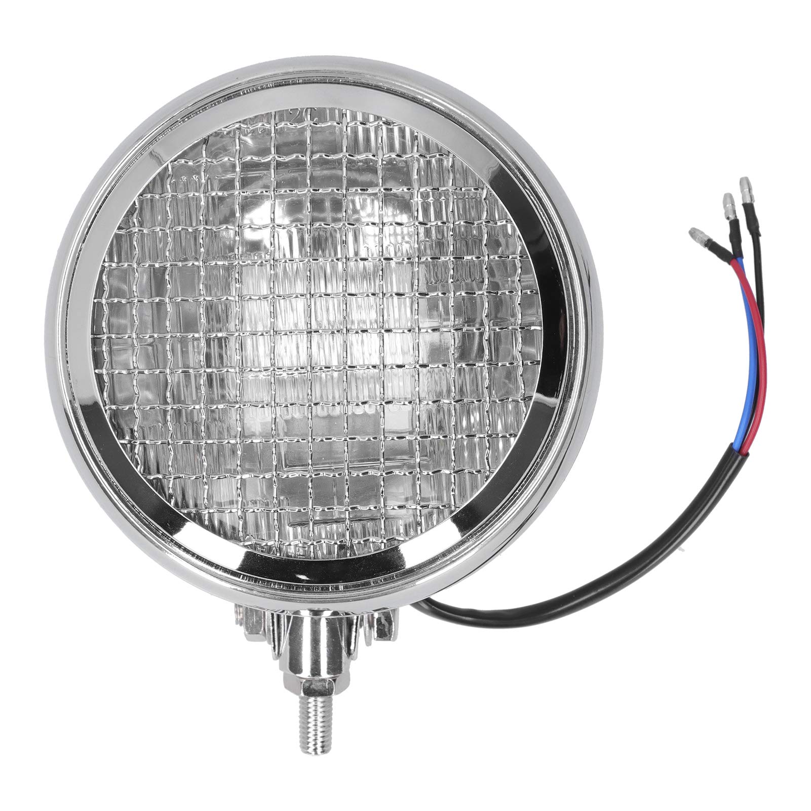 Universal 12V 6in Round Motorcycle Headlight - Retro Style with Grill Guard for Cruisers & Choppers