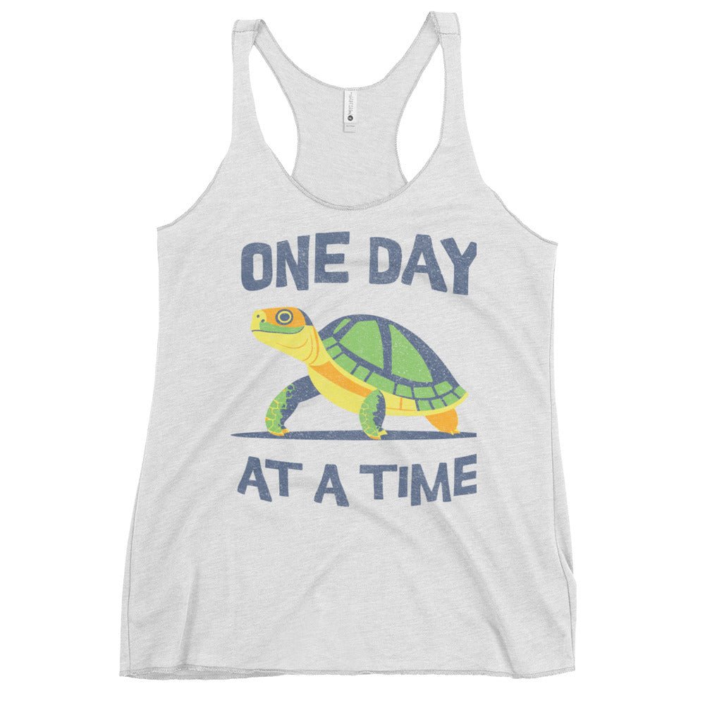 Steady Journey Turtle Racerback Tank Top - Sobriety in Motion - Yoga & Workout Apparel for Women