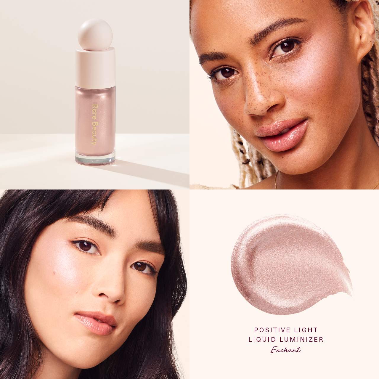 Rare Beauty Positive Light Liquid Highlighter - Glow Boosting Makeup for Dewy Skin | Perfect for Everyday Wear & Special Occasions