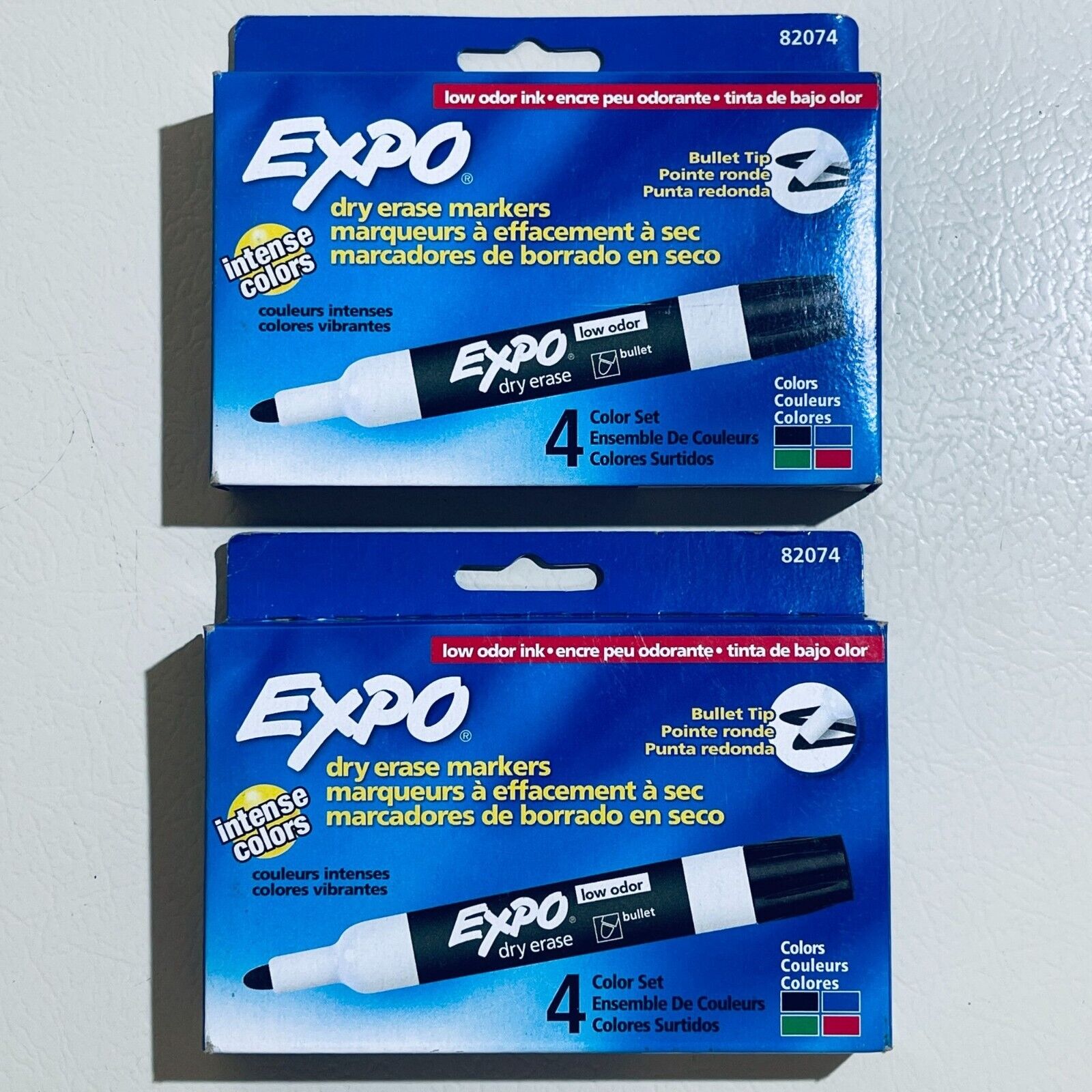 Expo Dry Erase Markers - 8 Pack Bullet Tip Whiteboard Markers with Low Odor Ink & Vibrant Colors - Perfect for Classroom, Office, and Home Use