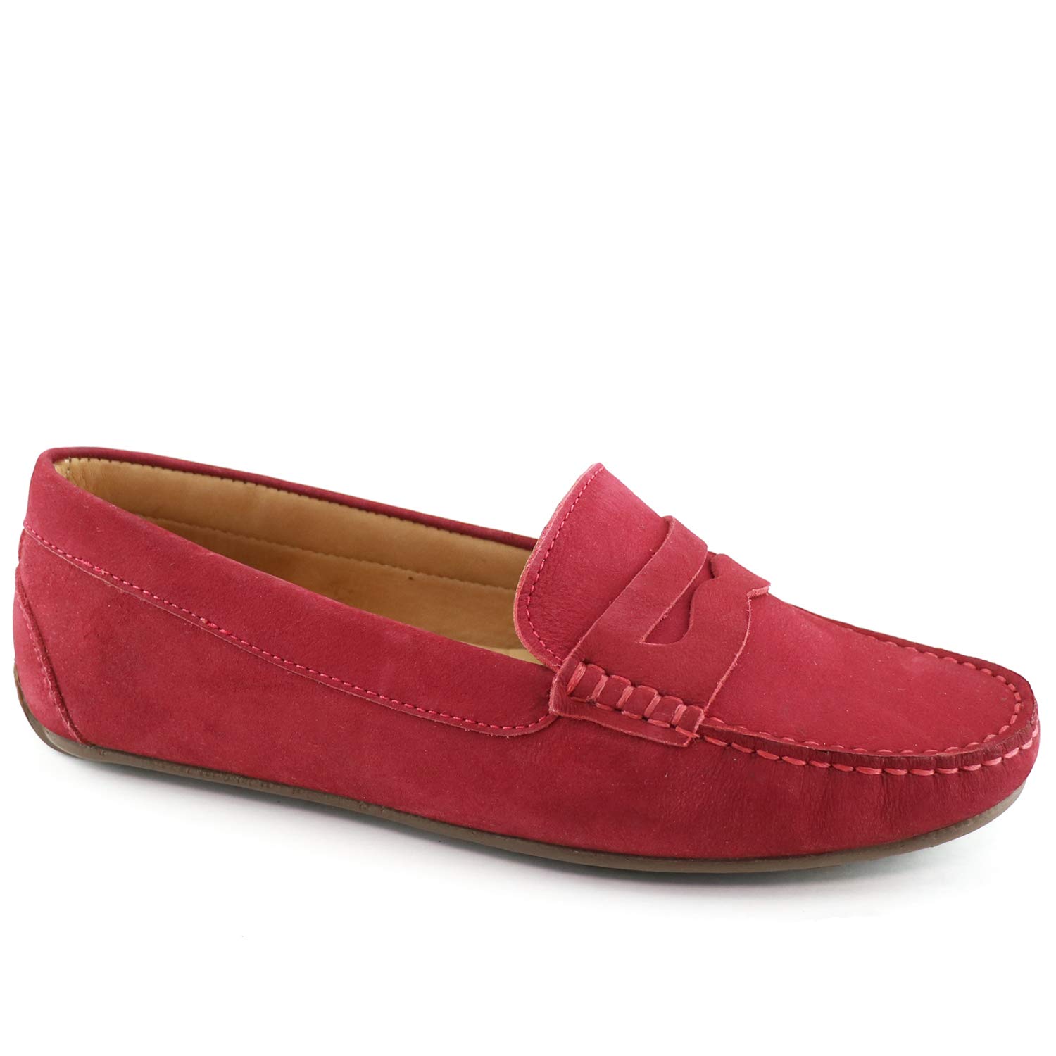 MJNY Women's Genuine Leather Driving Moccasins - Comfortable Slip-On Penny Loafers for Women, Lightweight Casual Flat Shoes - Perfect for Work, Travel & Everyday Wear