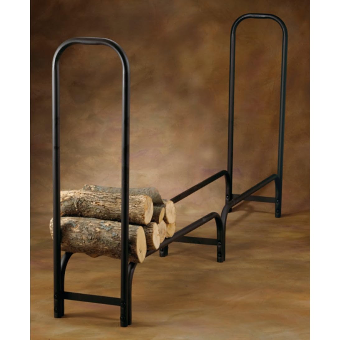 Heavy Duty Tubular Log Rack for Firewood Storage - Outdoor Wood Holder for Fireplace, Camping & Backyard Use