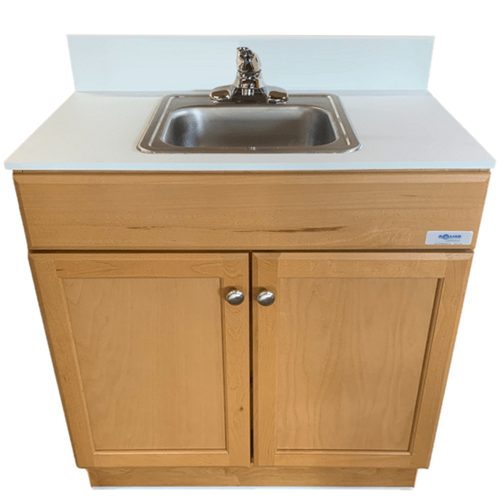 Portable Sink with Cabinet - White, Gray or Maple Finish | 38
