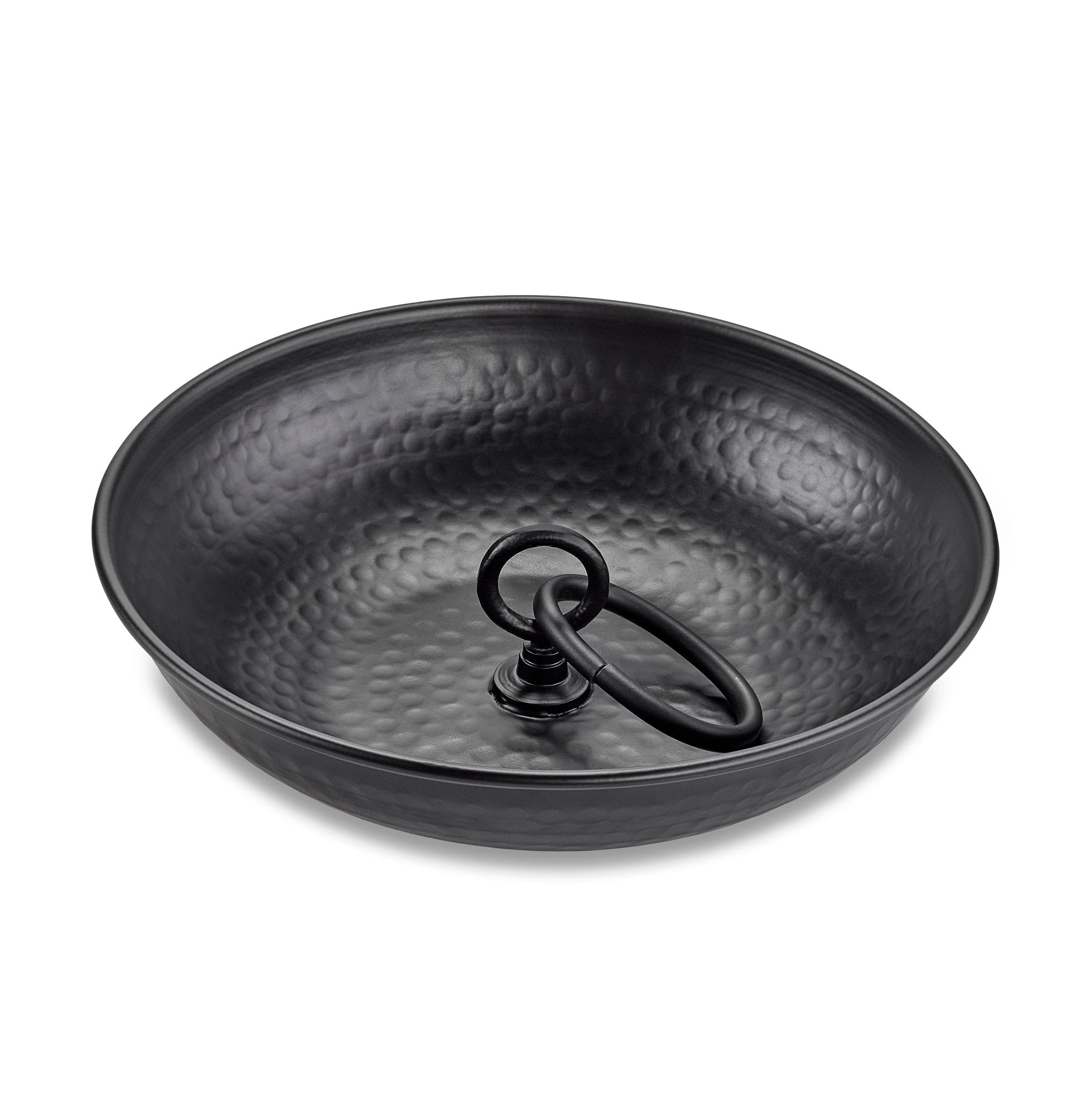 Black Rain Chain Basin - 11 Inch Diameter for Outdoor Garden Drainage & Decoration | Perfect for Downspout Alternatives, Patios, and Landscaping