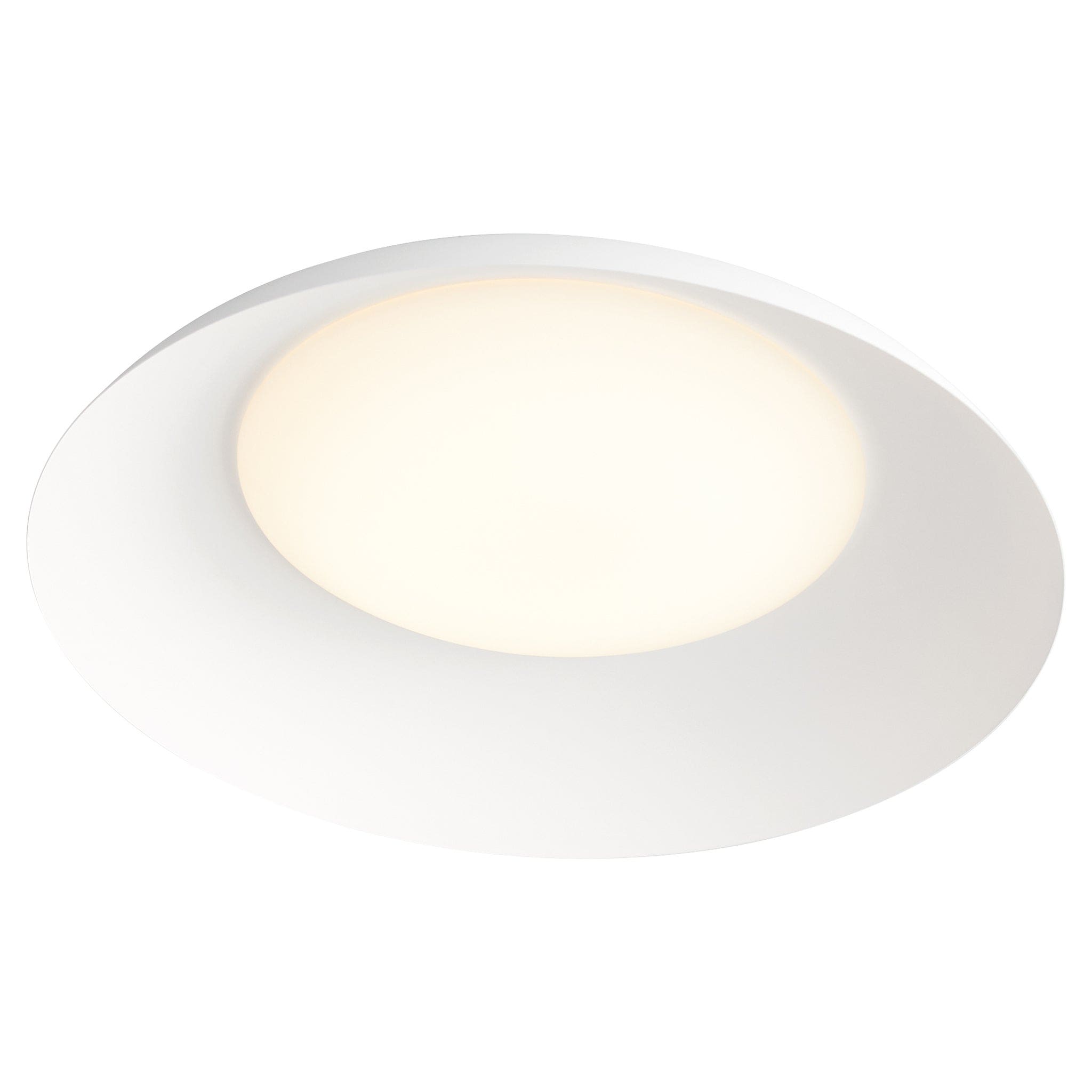 Oxygen Bongo 3 679 6 Flush Ceiling Mount 20 Inch Modern White Light Fixture - Perfect for Living Room, Bedroom & Kitchen Lighting