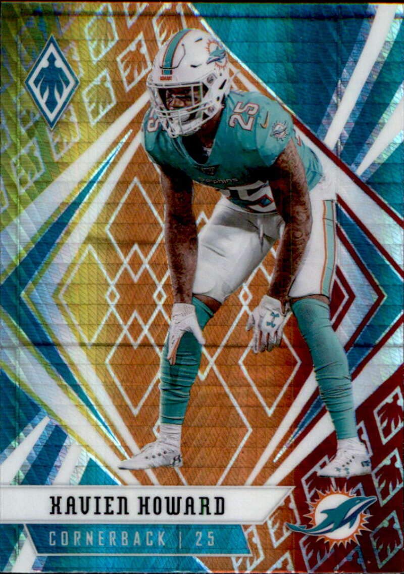 2020 Panini Phoenix Fire Burst #93 Xavien Howard Miami Dolphins Football Card - Perfect for Collectors, Fans, and Sports Memorabilia Displays