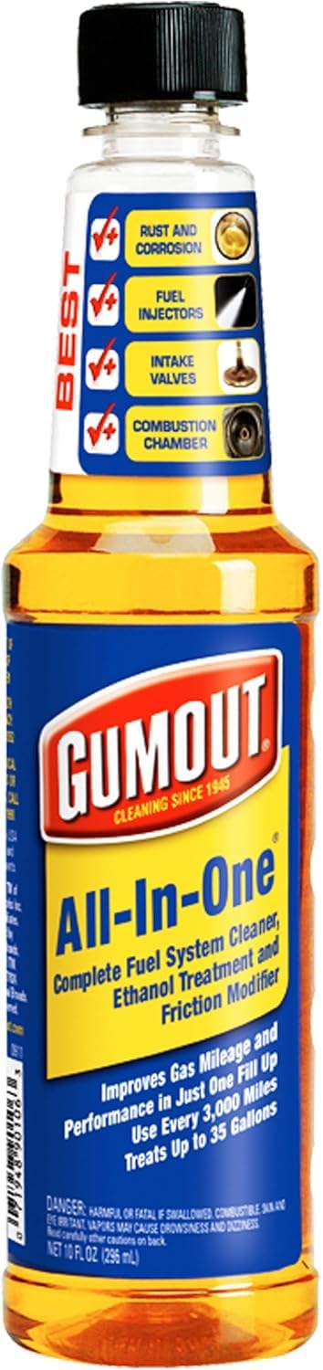 Gumout Fuel System Cleaner - 10 oz Bottle | Premium Gas Treatment for Cars, Trucks & SUVs | Removes Deposits & Improves Performance | Ideal for Regular Maintenance & High Mileage Vehicles