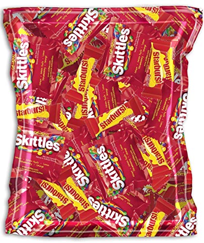 SKITTLES & STARBURST Candy Variety Pack - 6lb Bulk Assortment of Original Fruity Flavors | Sweet Treats for Parties, Office Snacks & Halloween Candy Bowls