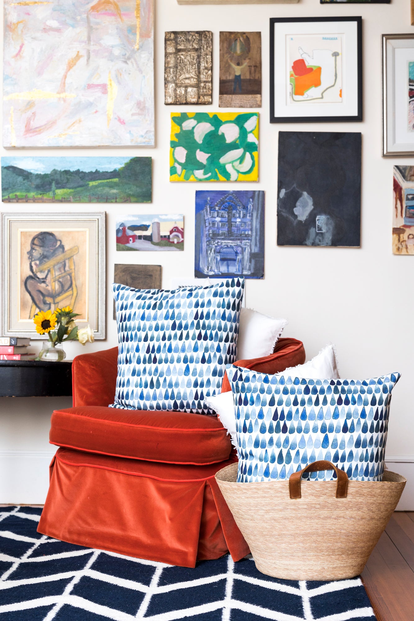 Premium Fallon Area Rug in Ink Blue - Soft & Durable for Living Room, Bedroom, or Office Decor
