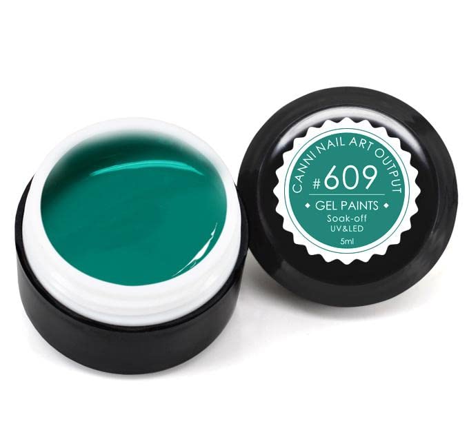 CANNI 5ml UV Gel Nail Polish - Soak Off Gel Paint for Nail Art, Solid Colors Gel Lacquer, Long Lasting Nail Varnish (Color 609) - Perfect for Salon, Home Manicures & Nail Art Designs