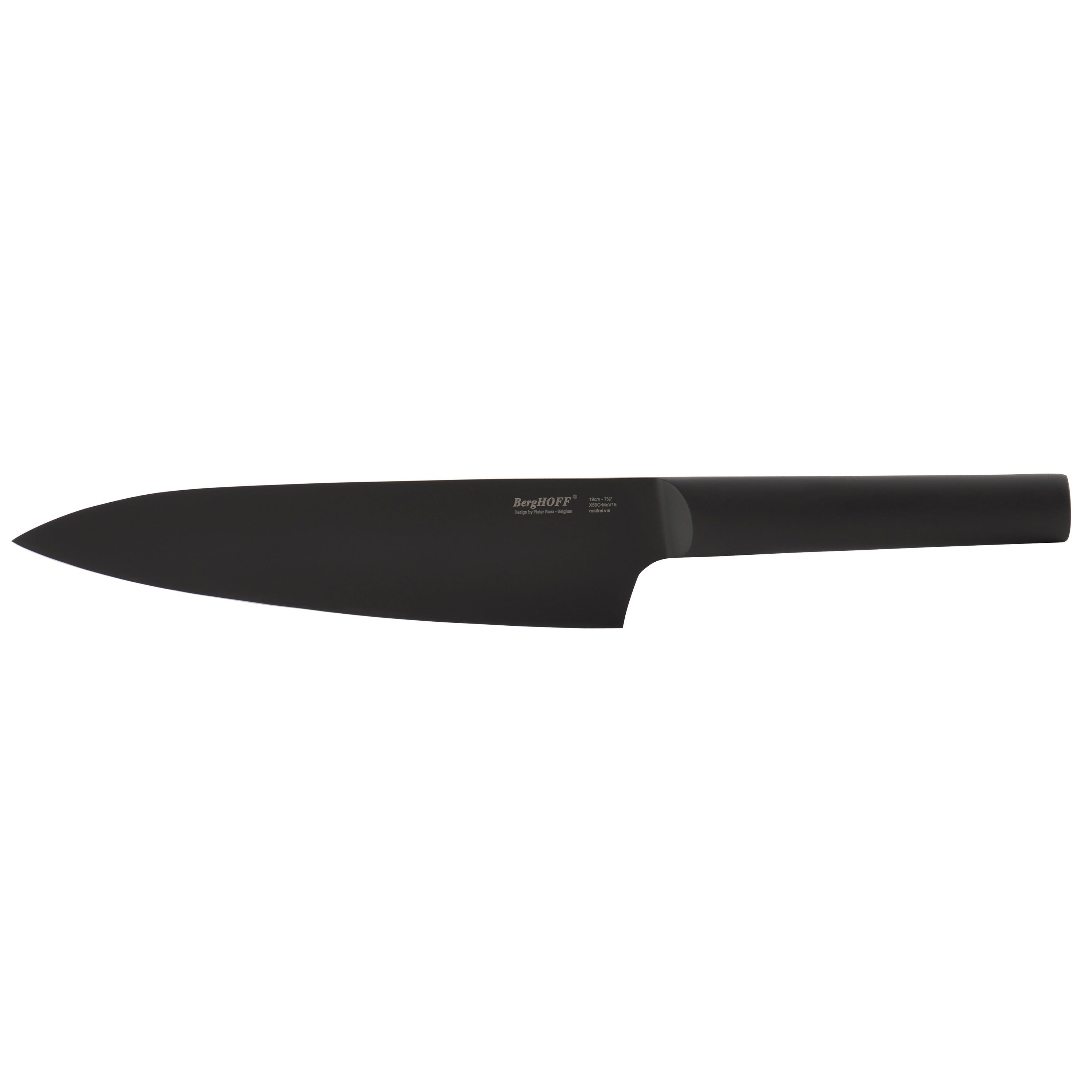 BergHOFF Ron 7.5-Inch Nonstick Chef's Knife - Professional Kitchen Knife with Ergonomic Handle for Precise Cutting - Perfect for Slicing, Dicing, and Chopping Vegetables, Fruits, and Meats