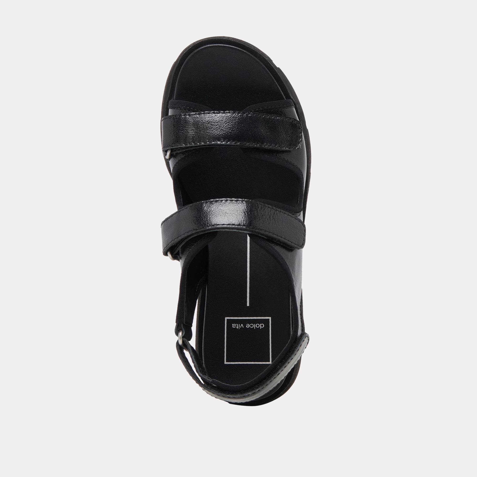 Dubai Sandals Midnight Crinkle Patent Leather Women's Comfortable Slip-On Shoes for Casual Wear & Summer Outfits
