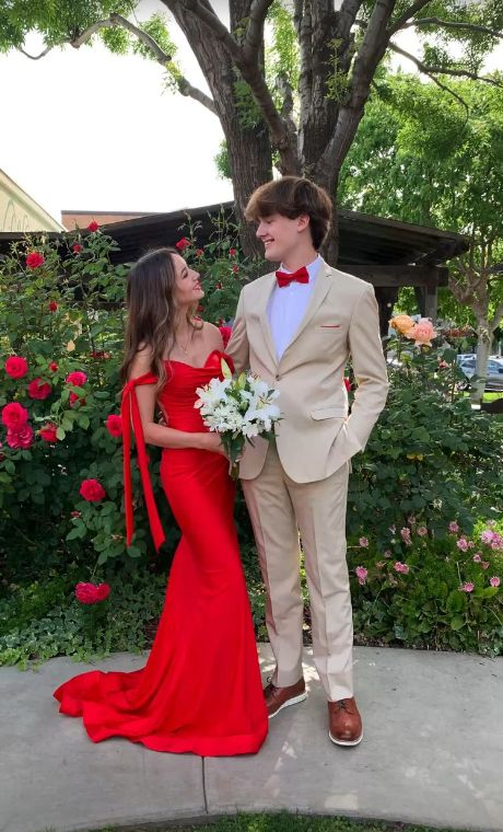 Elegant Off-The-Shoulder Mermaid Red Long Prom Dress 2487 - Perfect for Homecoming, Formal Dances & Special Occasions