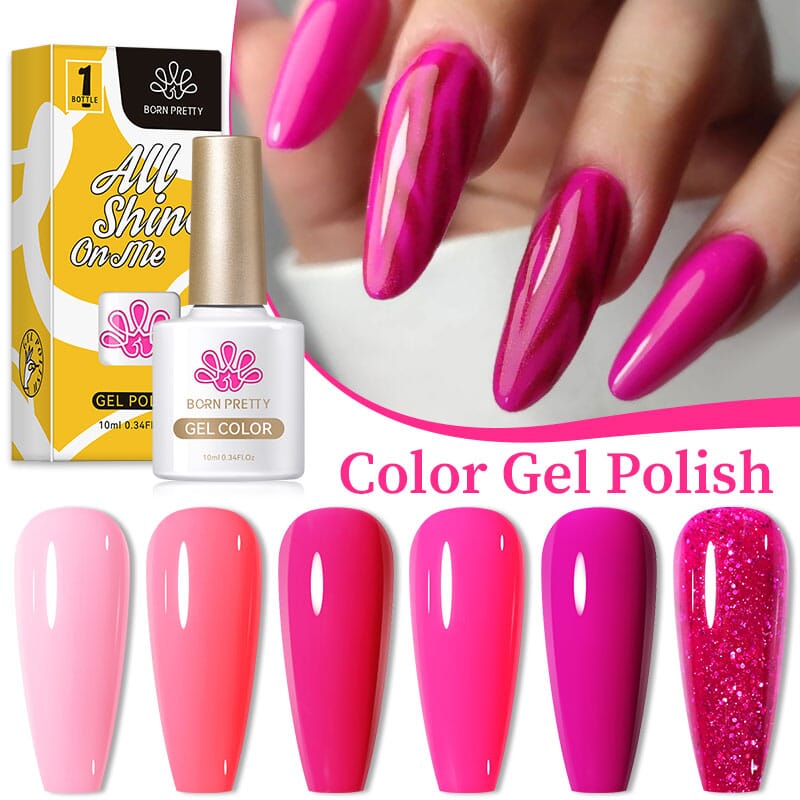 Hot Pink Gel Nail Polish Set - 6 Colors for Long-Lasting Manicures | Perfect for Nail Salons, DIY Nails & Special Occasions