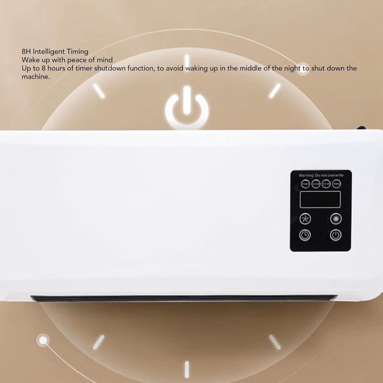 Wall Mounted Air Curtain Fan with Remote Control - 2 in 1 Ductless Cooling & Heating System for Home, Apartment, Office - Perfect for Doorways, Entrances & Commercial Spaces
