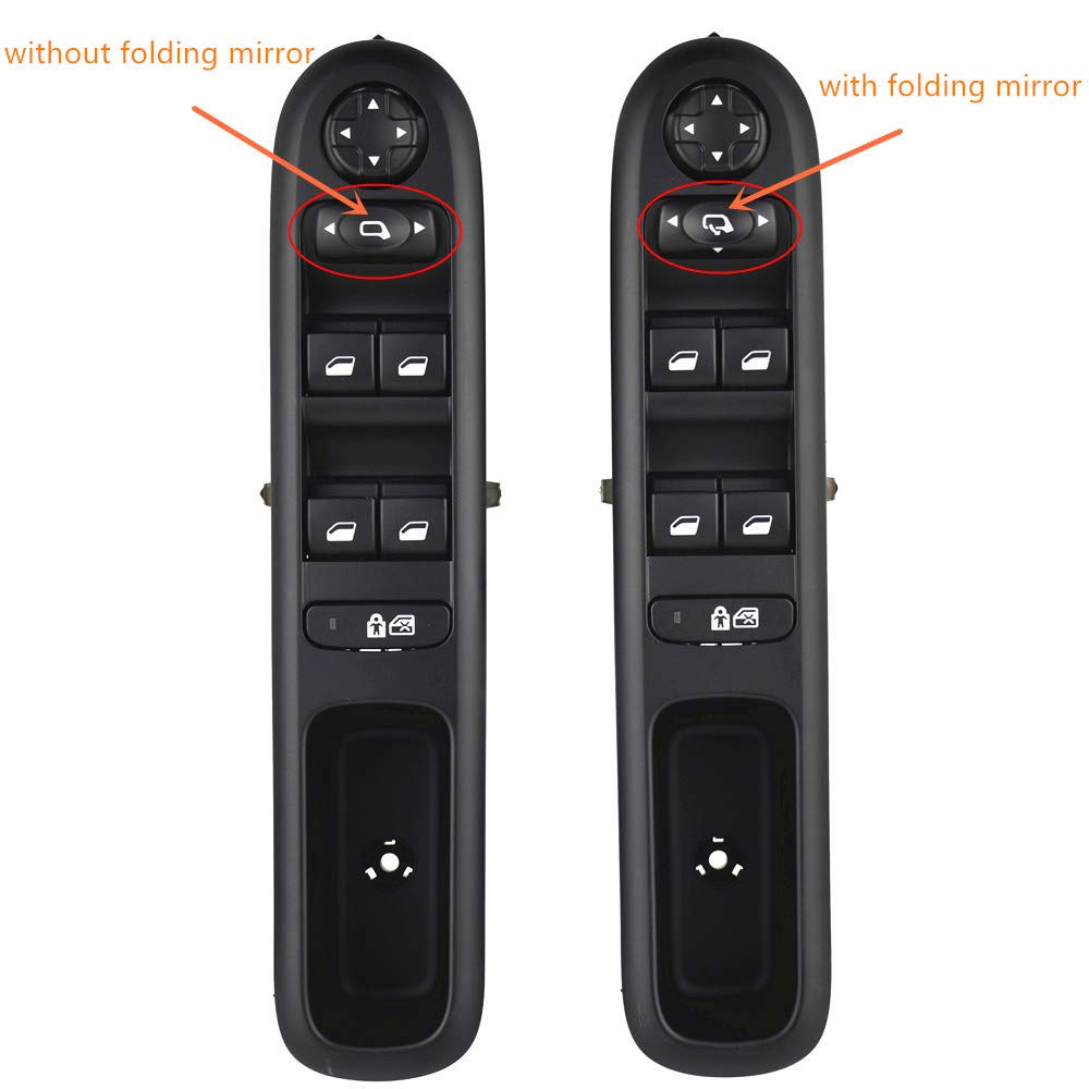 26-Pin Master Power Window Mirror Switch 96650620ZD Compatible with Peugeot 3008 5008 2009-2015 Models - Perfect for Car Window & Mirror Control Repair & Replacement