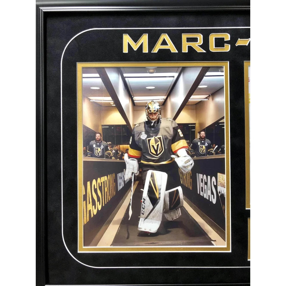 Marc Andre Fleury Autographed 8x10 Photo Collage - Vegas Golden Knights Framed Memorabilia with COA - Perfect for Hockey Fans, Man Cave Decor & Sports Collectibles