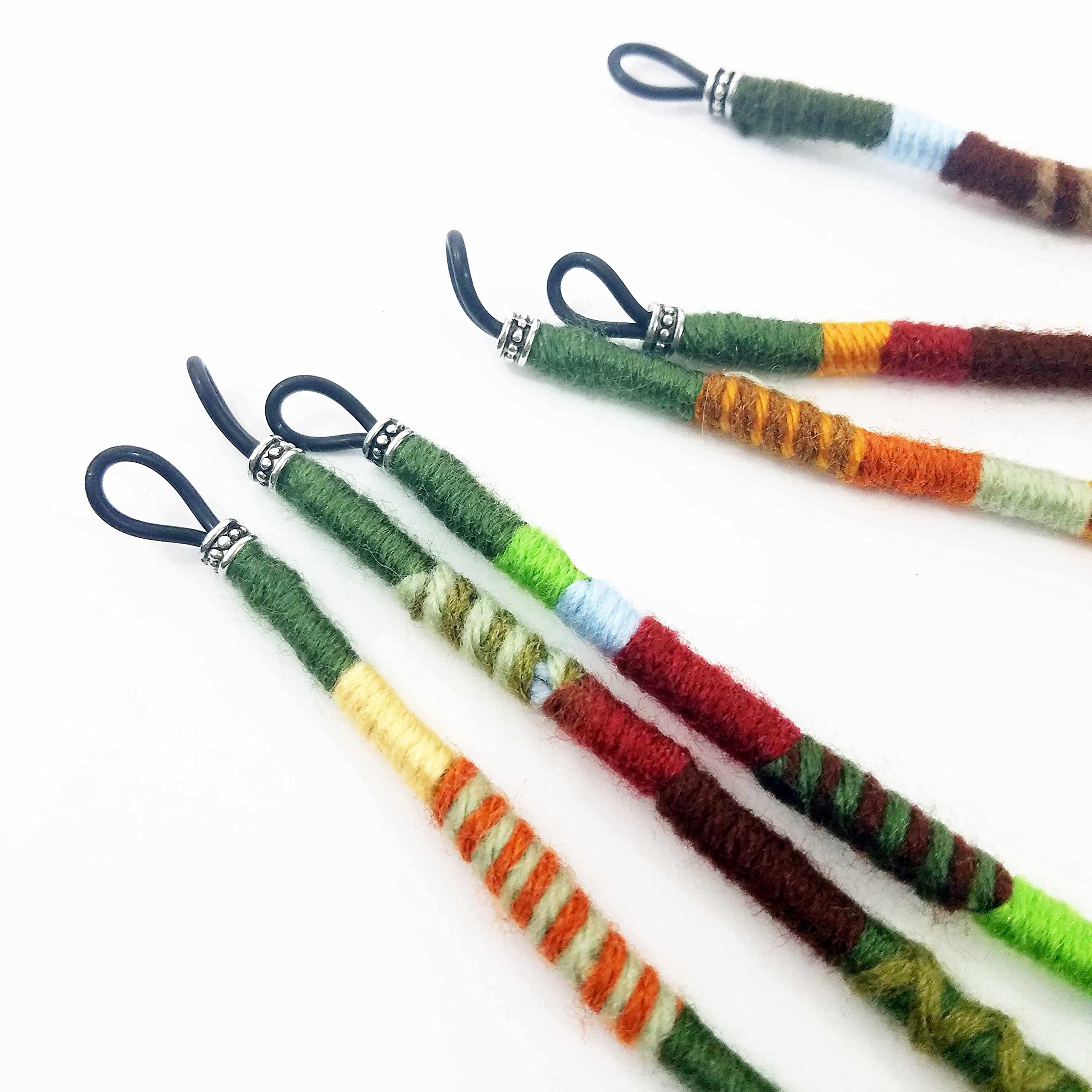 Handmade Earth Tone Hippie Hair Extension Wrap - Single Dreadlock Accessory for Braids & Curls | Natural Hair Fall Protection | Boho Festival & Everyday Style