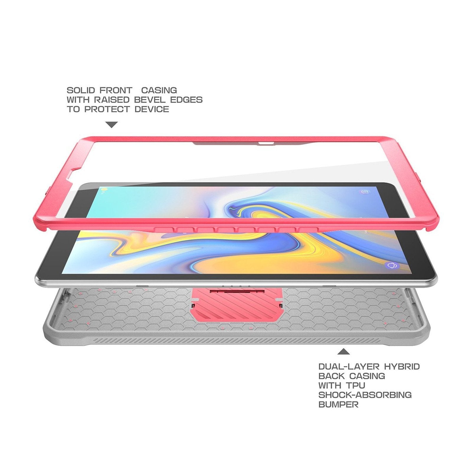 Samsung Galaxy Tab A 10.1 Inch (2019) Tablet Case - Unicorn Beetle Pro Series Rugged Full Body Protective Cover in Pink - Perfect for Kids, Travel & Outdoor Use