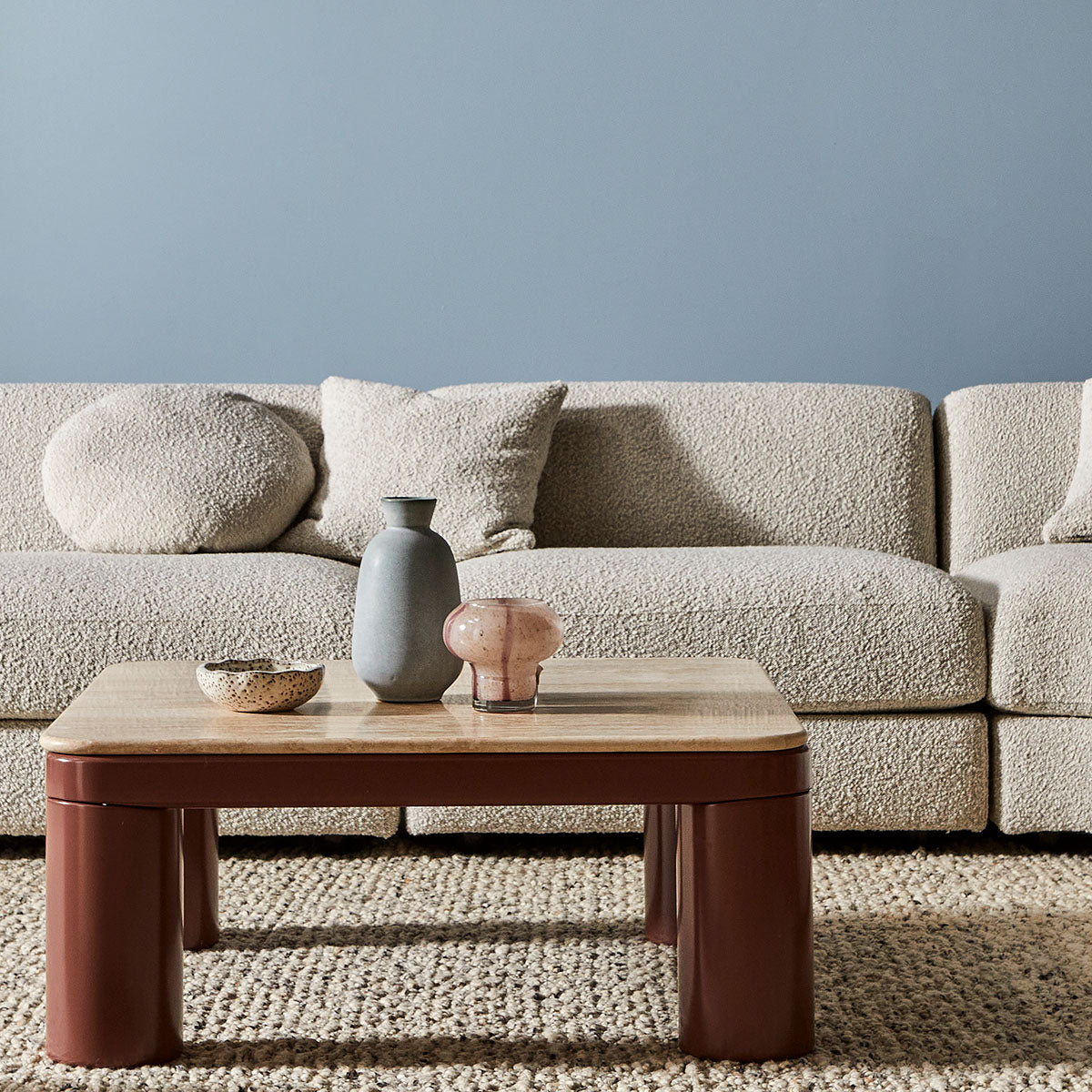 Frankie Marble Coffee Table - Modern Round Living Room Furniture for Small Spaces, Perfect for Apartments, Condos & Home Decor