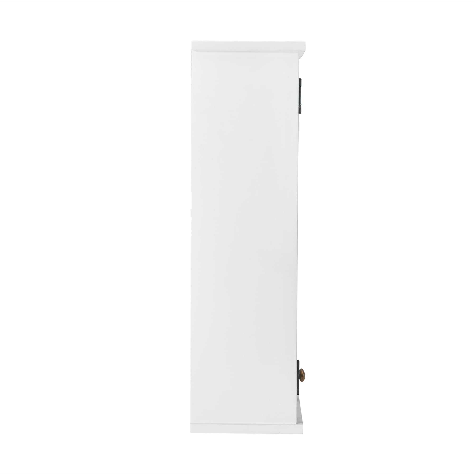 Derby White Wood Wall Mounted Bathroom Storage Cabinet - 27
