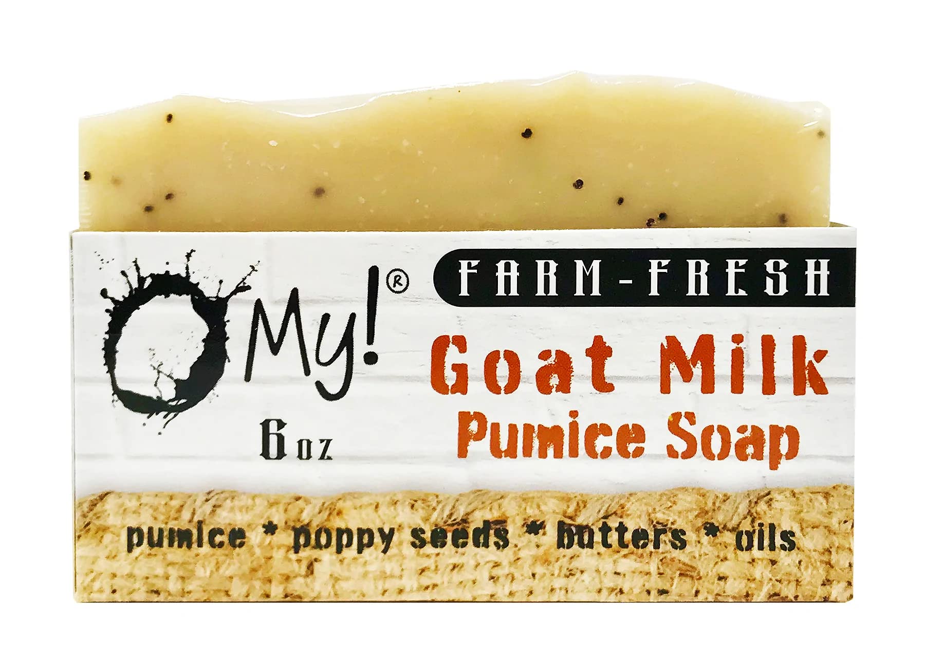 Goat Milk Pumice Soap 6oz - Natural Exfoliating Bar with Farm-Fresh Goat Milk | Paraben-Free, Handcrafted in USA | Perfect for Dry Skin, Callus Removal & Spa Day at Home