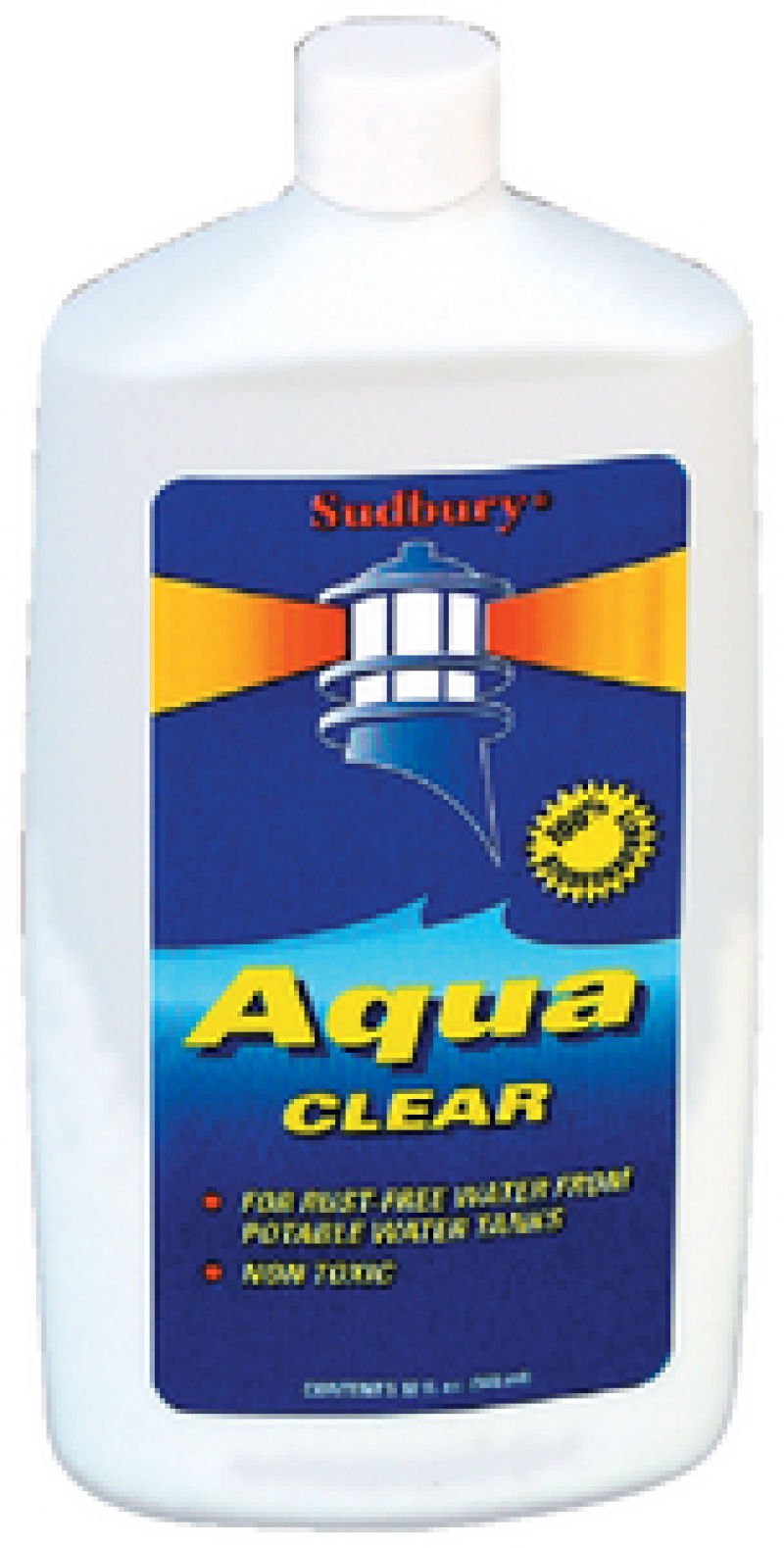 Sudbury Aqua Clear Rust Remover - 32oz for Water Tanks & Boats - Marine Maintenance Essential