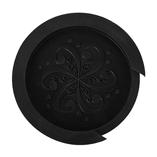 Premium Silicone Acoustic Guitar Soundhole Cover - Black | Noise Reduction Plug for Guitar Soundhole | Perfect for Practice, Recording & Live Performances