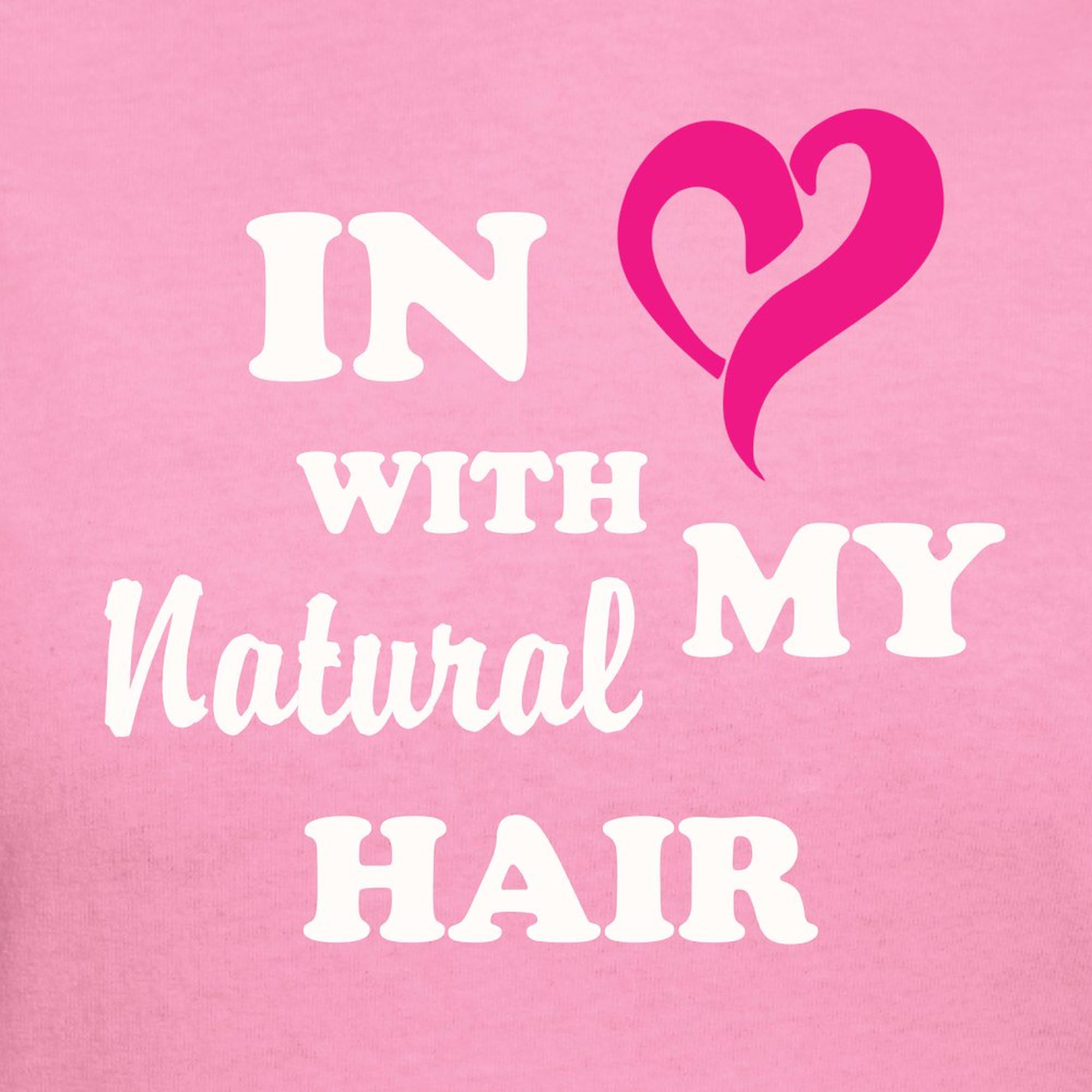 Women's Cotton Dark T-Shirt - 'In Love With My Natural Hair' Graphic Tee | Comfortable Casual Wear for Everyday & Natural Hair Pride Events