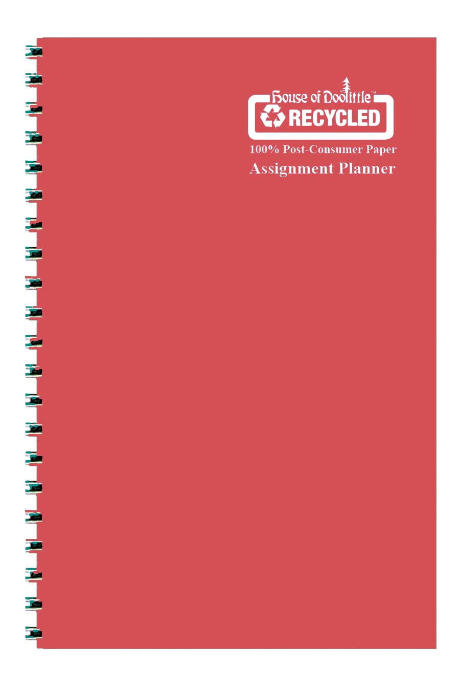 House of Doolittle 2024-2025 Weekly Academic Planner Assignment Book - Red Vinyl Cover, 5 x 8 Inches, August to August (HOD274RTG25-25) - Perfect for Students, Teachers & Office Professionals