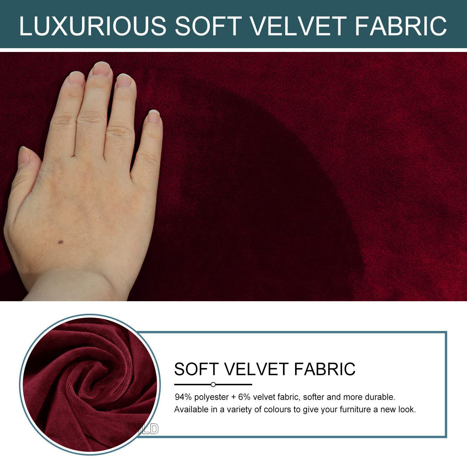 Premium Stretch Office Chair Covers - Soft Velvet Rotating Chair Slipcovers with Armrest Covers - Breathable Desk Chair Protector for Home & Office (Wine Red, X-Large) - Perfect for Ergonomic Support & Workspace Decor
