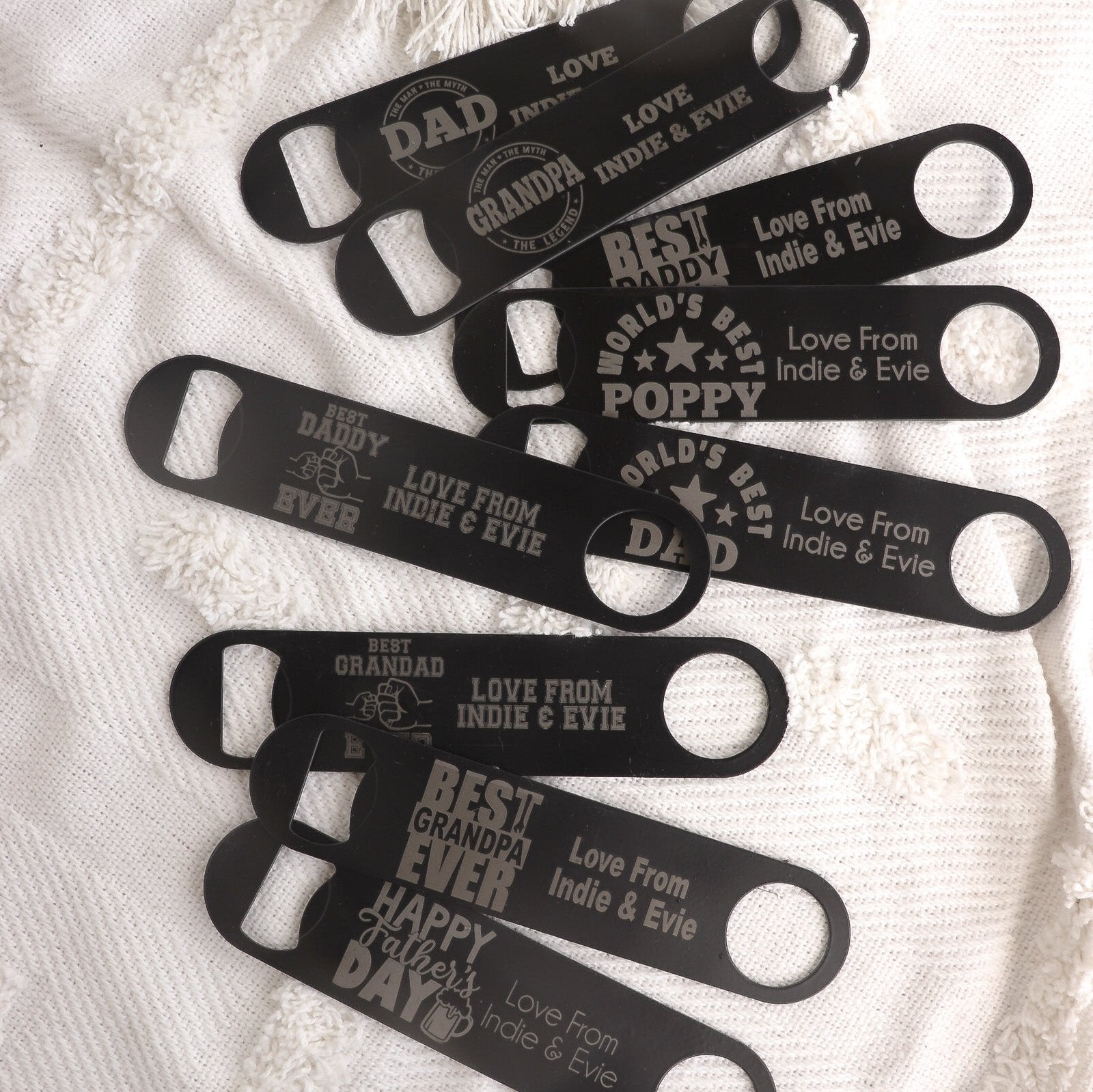 Personalized Father's Day Metal Bottle Opener - Engraved Gift for Dad, Husband, Grandpa - Rustproof Stainless Steel Beer & Soda Opener - Perfect for BBQ, Camping, Man Cave & Home Bar Accessories