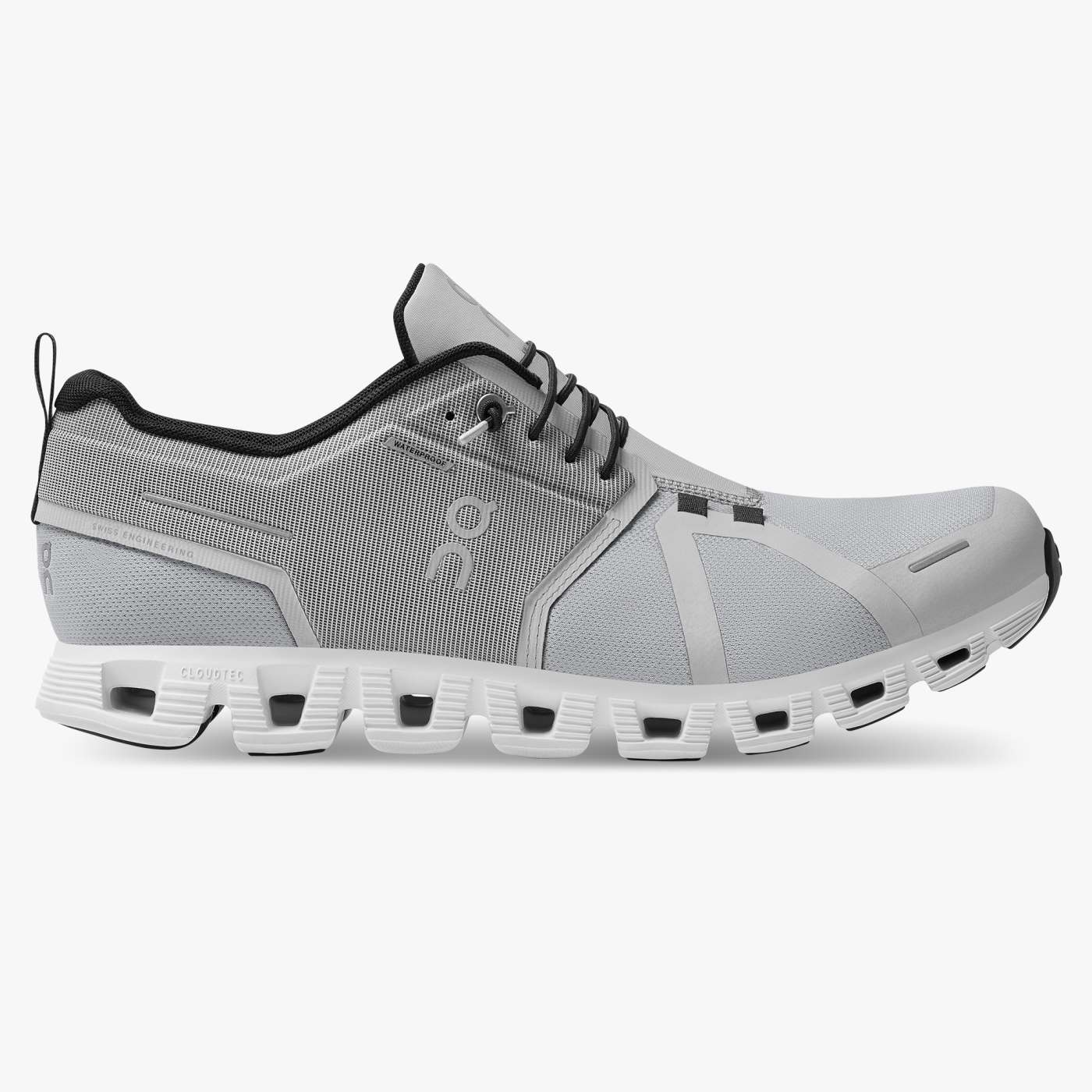 On Running Men's Cloud 5 Waterproof Running Shoes - Lightweight & Breathable - Glacier/White - Perfect for Trail Running & Outdoor Adventures