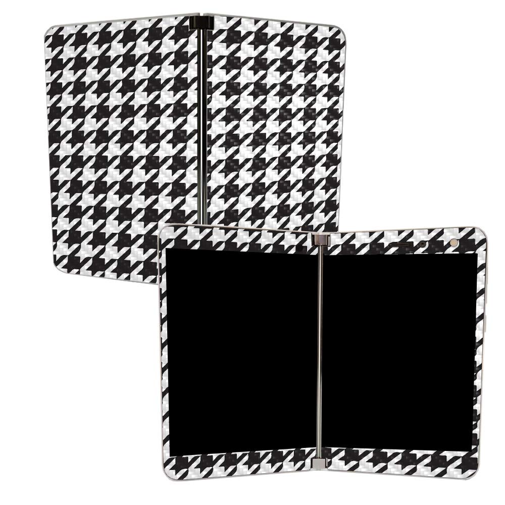 Premium Carbon Fiber Skin for Microsoft Surface Duo - Houndstooth Pattern | Protective & Durable Textured Cover | Easy to Apply & Remove | Made in USA | Perfect for Work, Travel & Everyday Protection