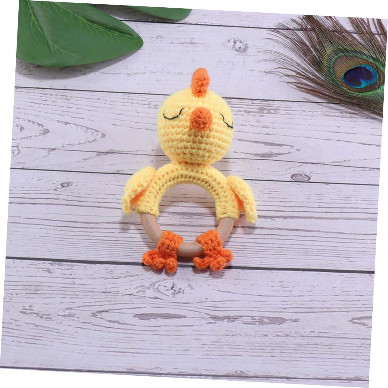 Totority 2 Pack Soft Plush Hand Bell Rattle Toys - Soothing Baby Toys for Newborns & Infants (Yellow) - Perfect for Sensory Play, Early Learning & Calming Fussy Babies