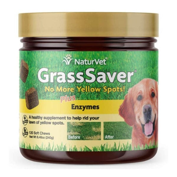 NaturVet GrassSaver Dog Soft Chews - Prevent Yellow Spots & Lawn Damage | Urine Neutralizing Supplement for Healthy Grass & Happy Pets | Perfect for Backyards, Dog Parks & Pet-Friendly Homes