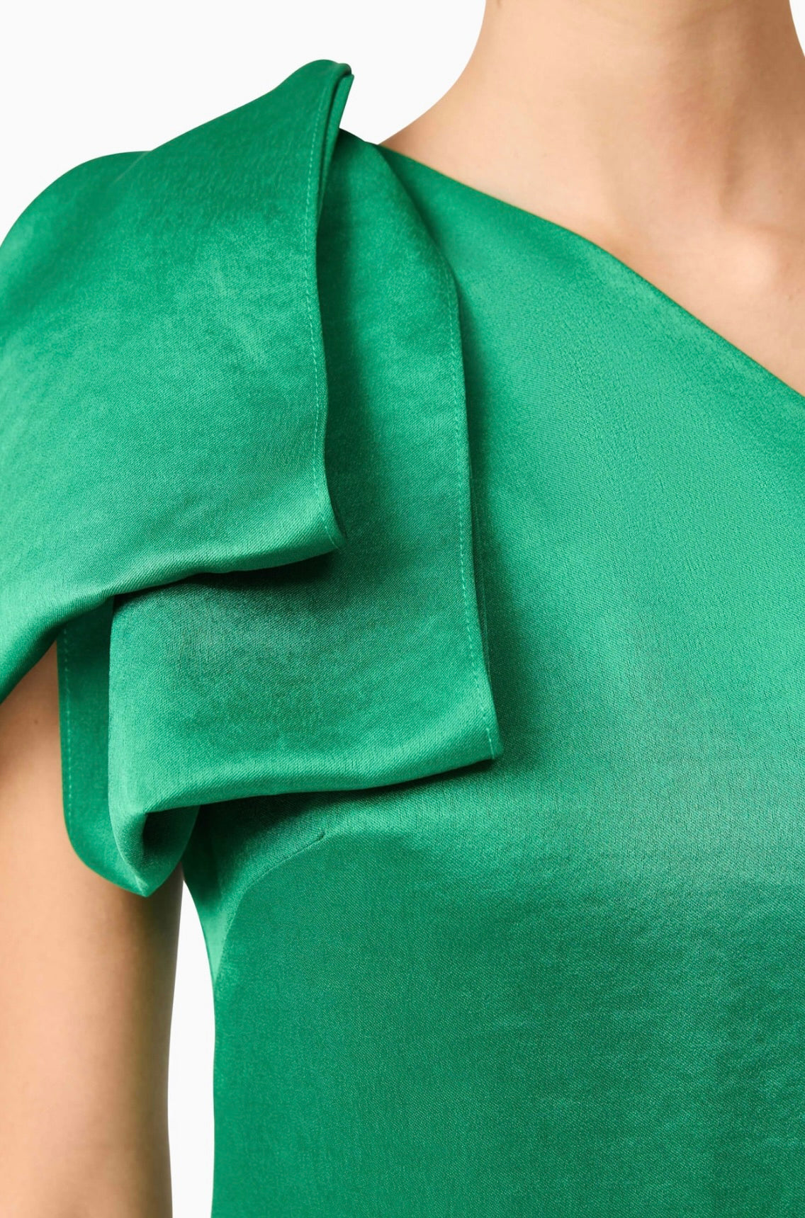 Ameera Green Asymmetrical Midi Dress - Elegant Women's Party Cocktail Dress for Evening Events & Special Occasions