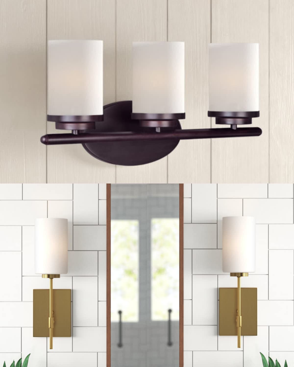 3-Pack White Frosted Glass Lamp Shades - Replacement Covers for Chandeliers, Wall Sconces & Pendant Lights - 1-5/8