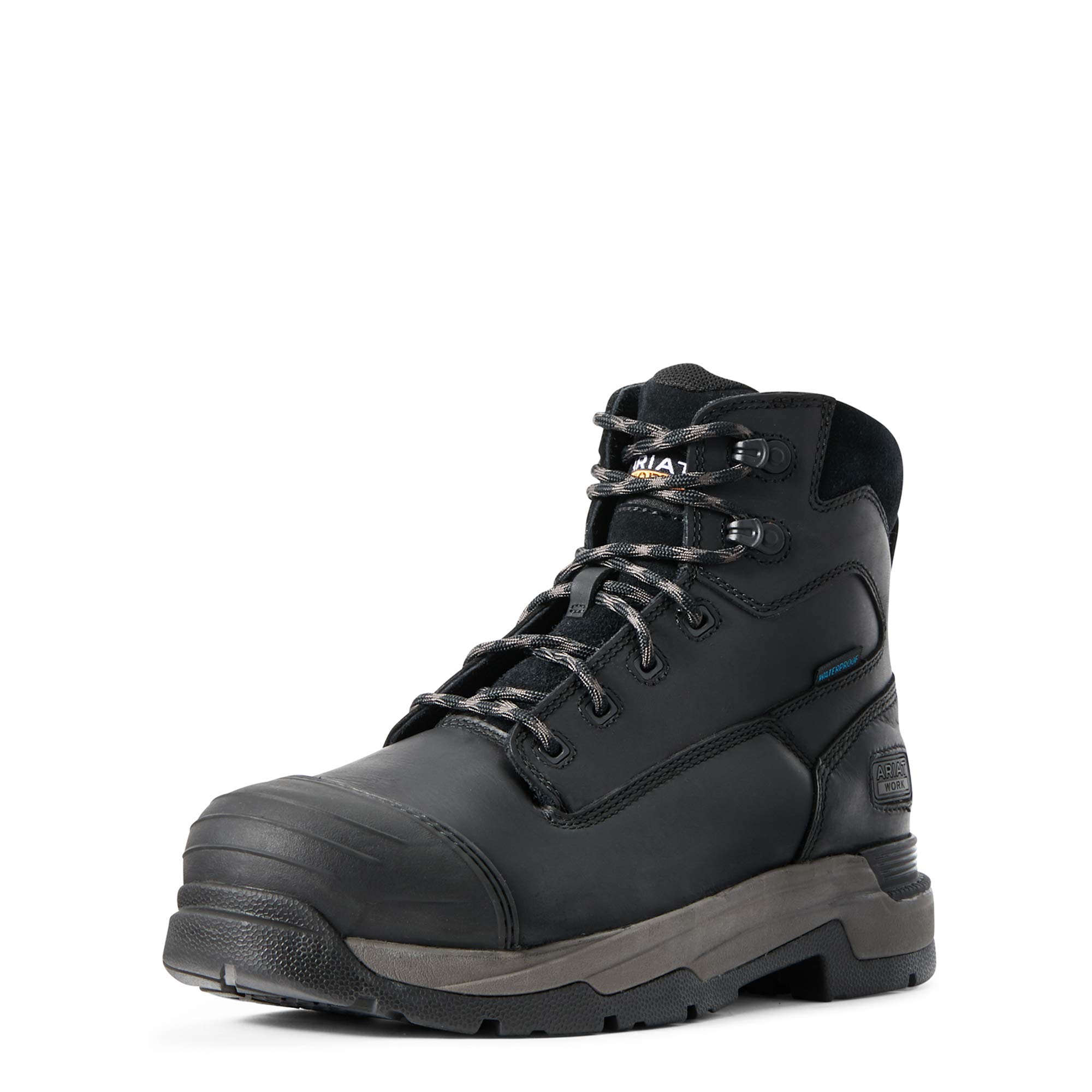 Ariat Men's Mastergrip Work Boots - Waterproof Steel Toe, Slip-Resistant for Construction, Farming & Outdoor Work