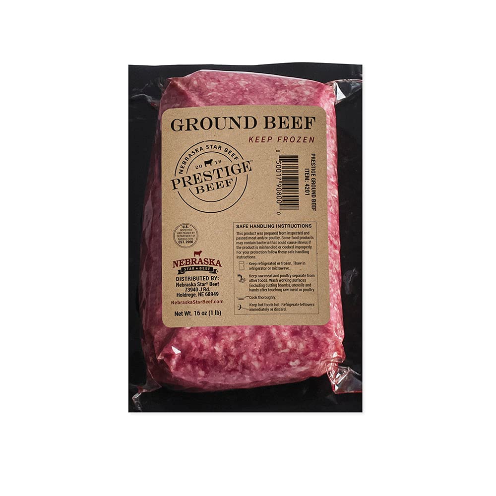 Premium Nebraska Star Beef Angus Ground Beef - 20 Pack for Grilling, Burgers & BBQ - Perfect for Parties, Cookouts & Family Gatherings