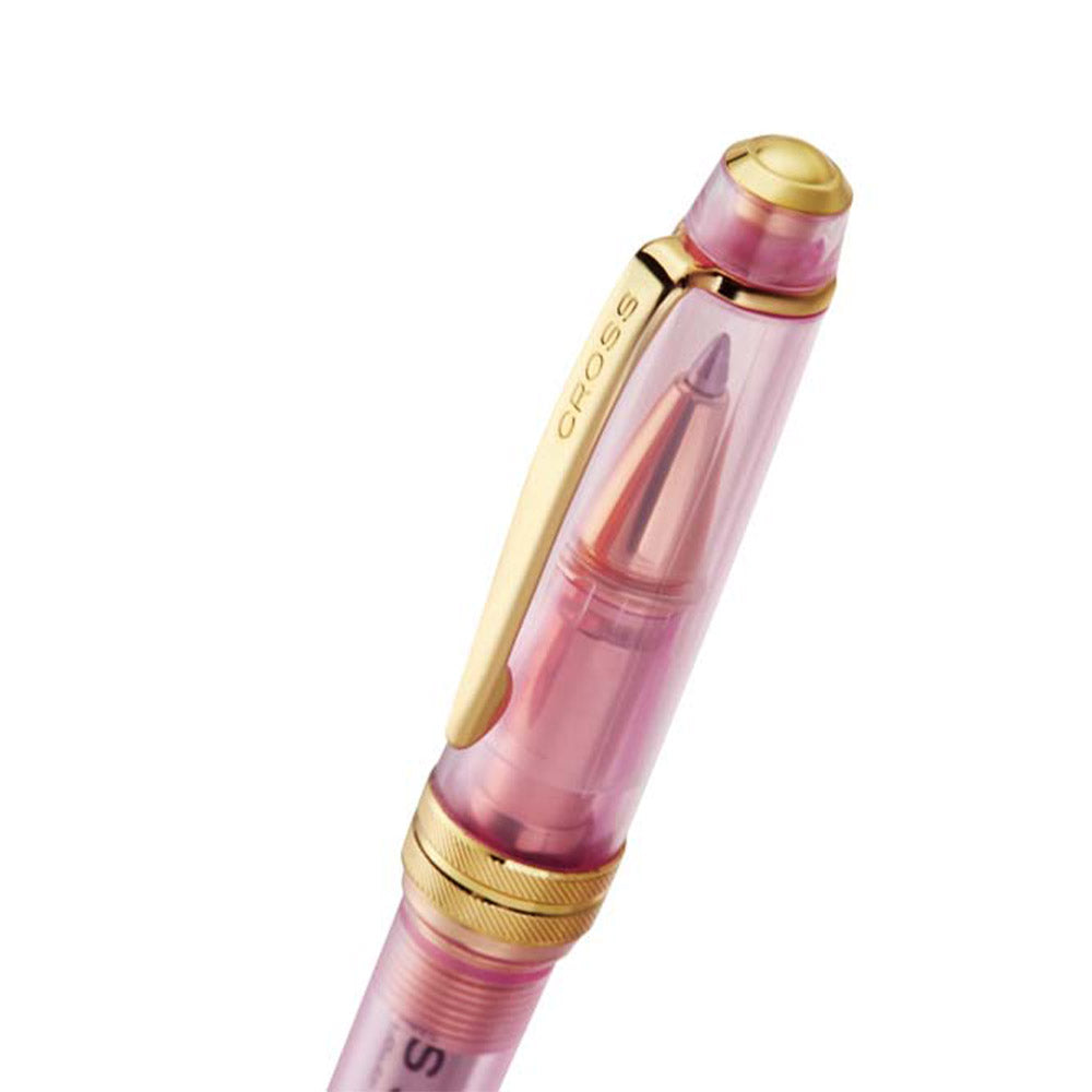 Cross Bailey Light Translucent Pink Sapphire Resin Rollerball Pen - Premium Writing Instrument for Journaling, Note Taking & Gift Giving