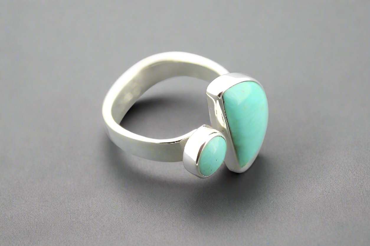 Turquoise Moon and Star Ring - Boho Chic Jewelry for Women, Perfect for Festivals, Parties & Everyday Wear