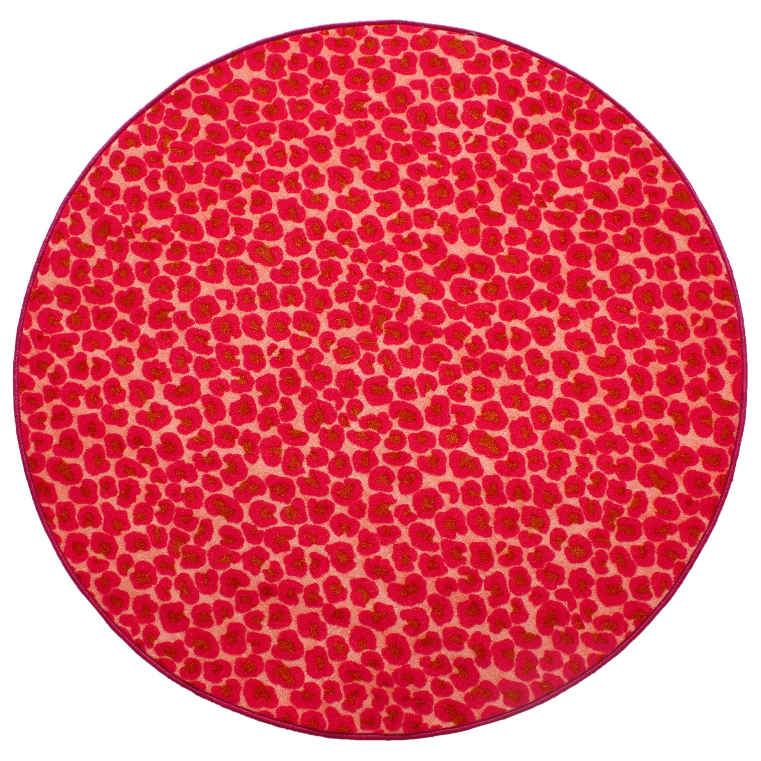 Cheetah Print Area Rug - 9' Round Big Cat Animal Print Rug for Living Room, Entryway, Kids Room | Soft Indoor Doorway Rug | Perfect for Home Decor, Nursery & Bedroom