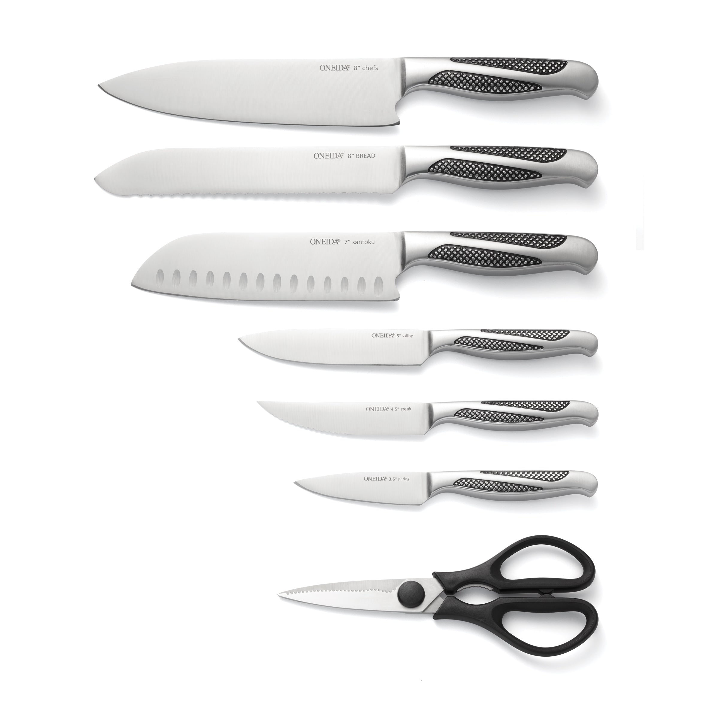 Premium 14-Piece Crosshatch Cutlery Block Set - Knife Set with Wooden Holder for Kitchen, Perfect for Home Chefs & Cooking Enthusiasts