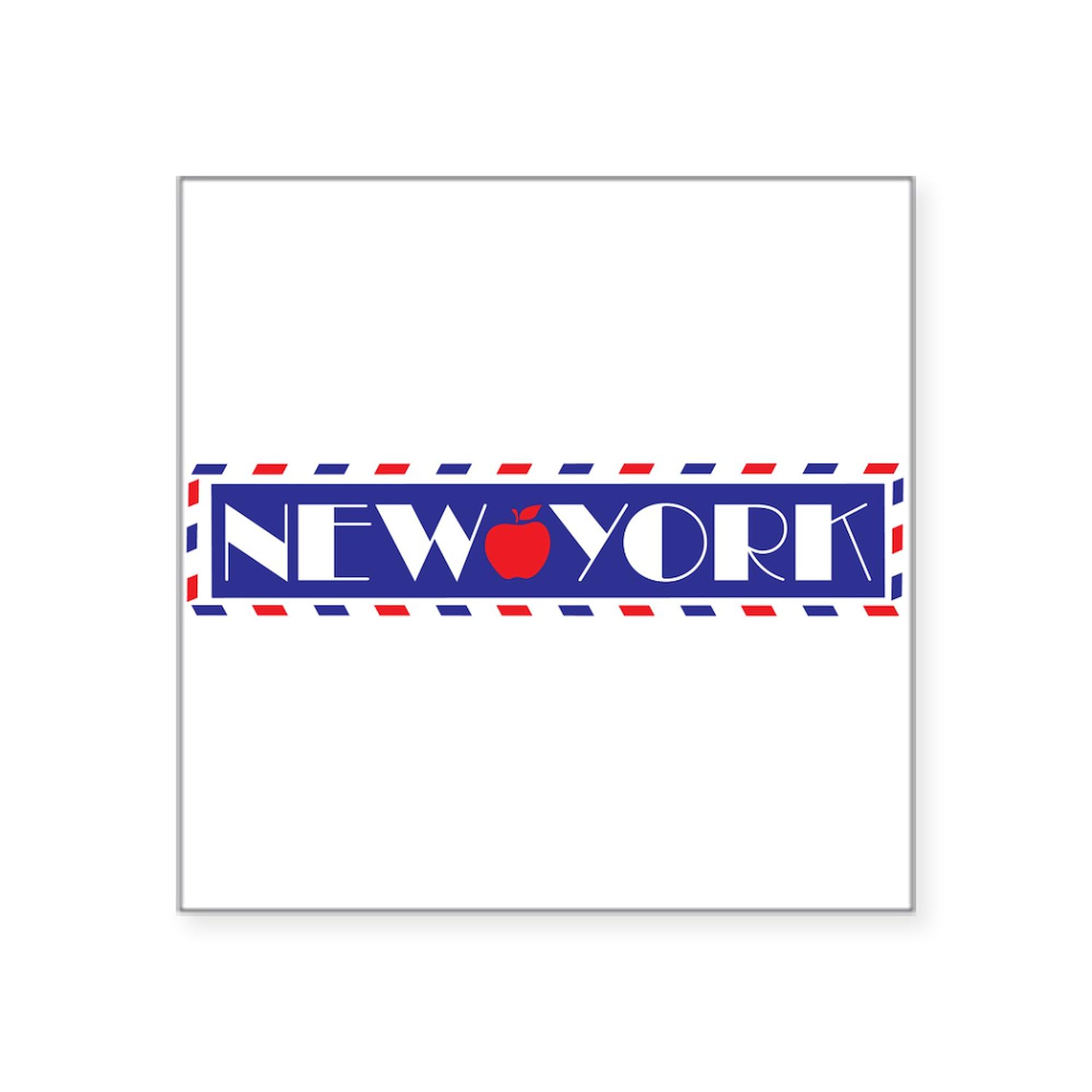 Love New York Square Sticker 3x3 Inch - Durable Car Bumper Decal for Cars, Laptops & Windows | Perfect for Travel Enthusiasts & City Lovers