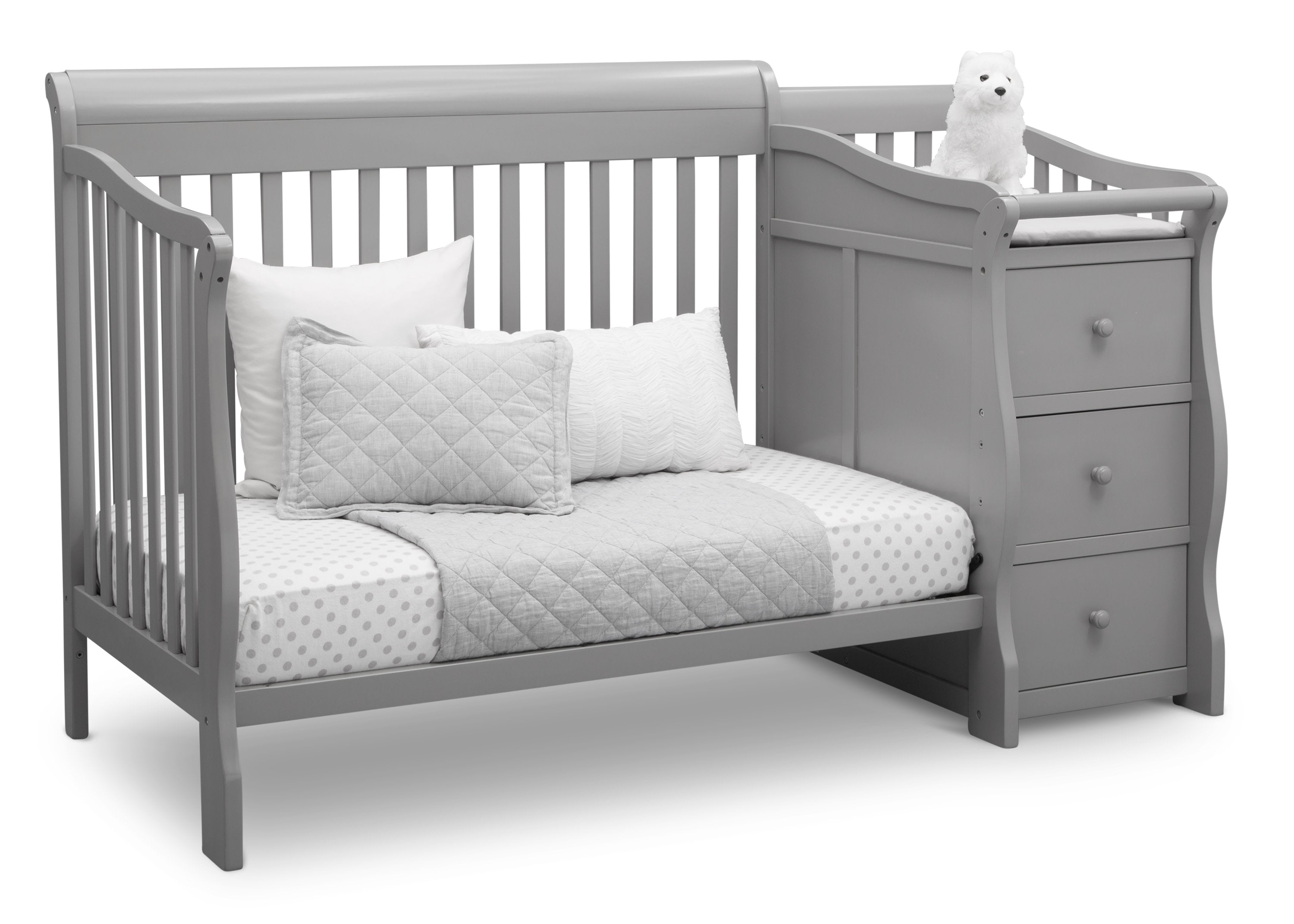 Princeton Junction Convertible Crib and Changer - 3-in-1 Baby Crib with Toddler Bed & Dresser | Safe Nursery Furniture for Newborns & Toddlers | Perfect for Small Spaces & Modern Nurseries