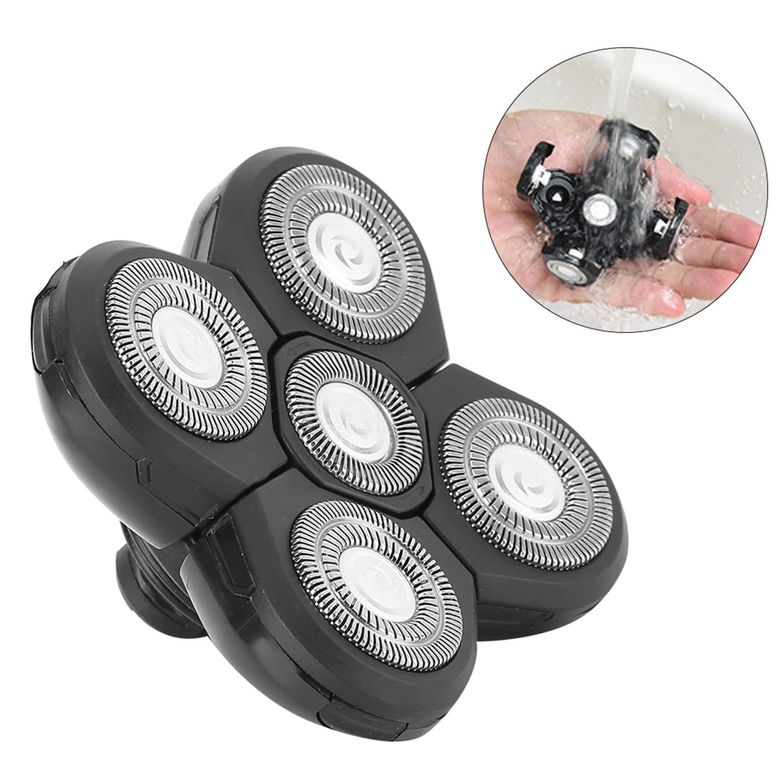 Ergonomic Electric Shaver Replacement Blades - 5 Pack Easy Install Razor Heads for Men's Grooming & Daily Shaving Accessories | Perfect for Travel, Home Use & Quick Beard Trimming