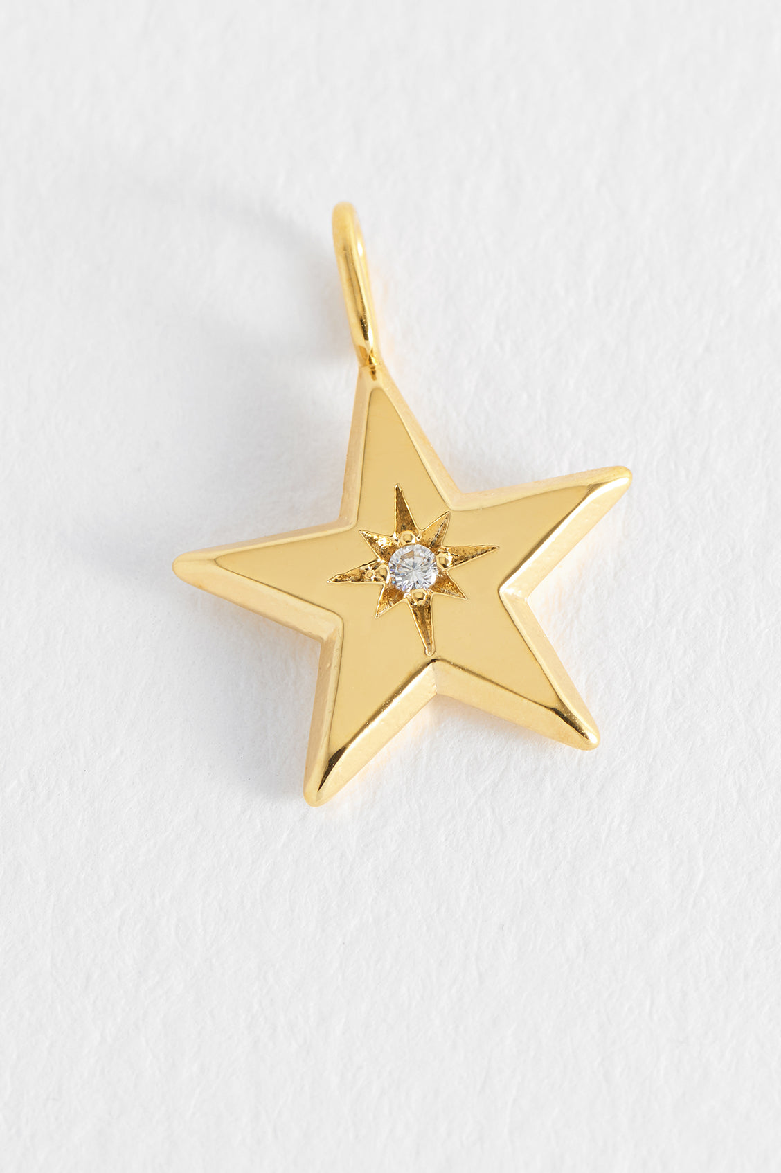 14K Gold Plated Knife Edge CZ Star Charm Pendant - Elegant Jewelry for Necklaces & Bracelets - Perfect for Gifts, Parties & Everyday Wear