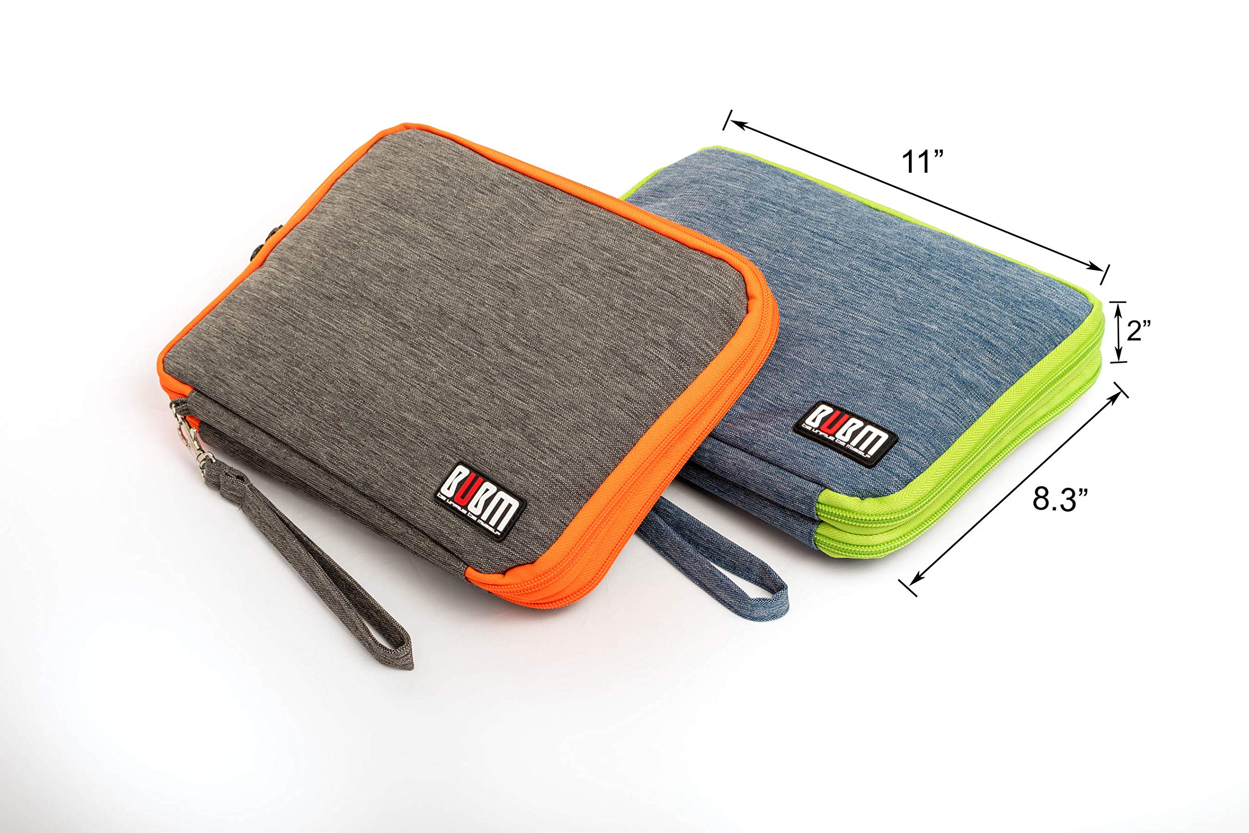 3-Layer Electronics Organizer Travel Case for Tablets, Cables & Chargers - XL Size Fits 10