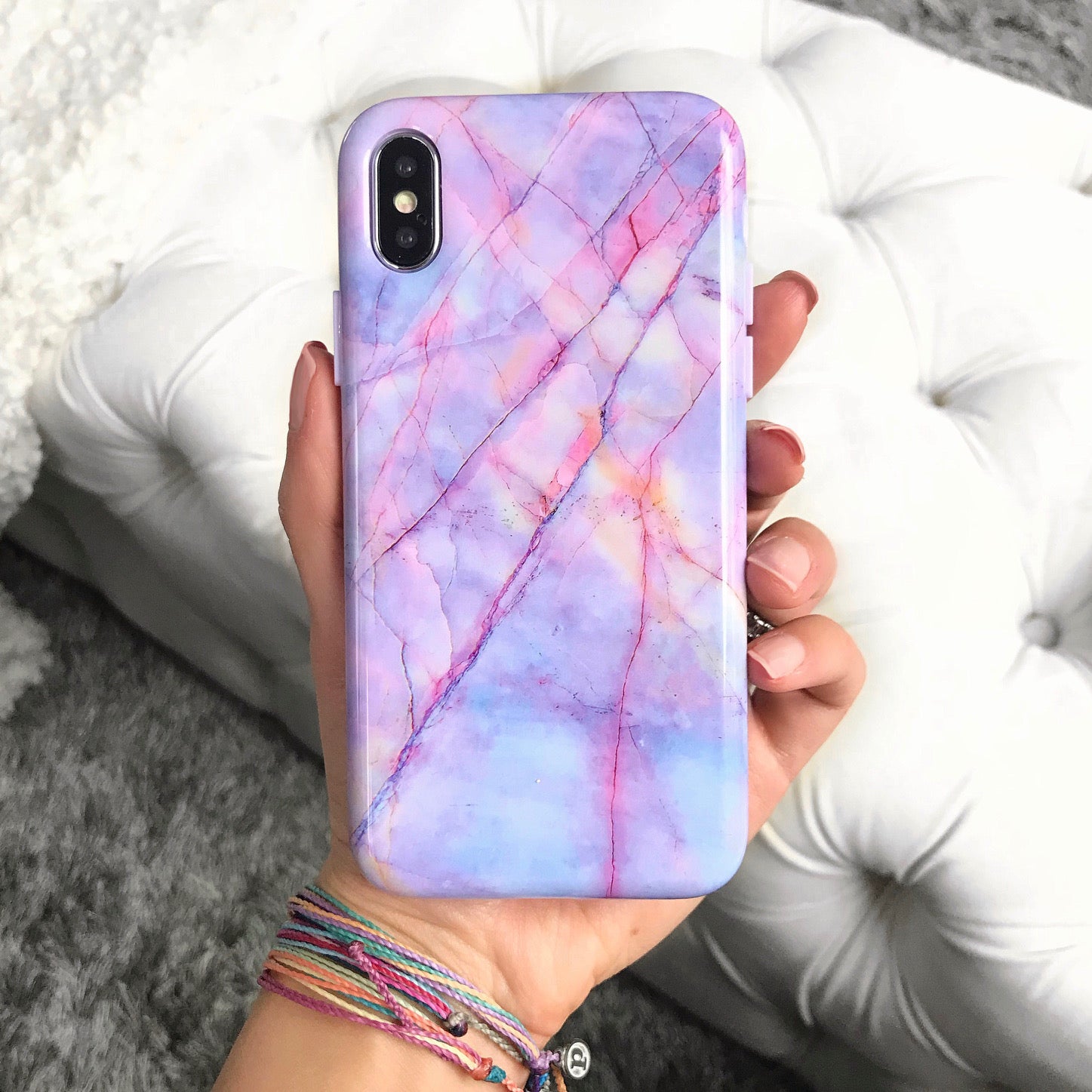 Sunset Marble iPhone Case - Elegant Marble Design Protective Phone Cover for iPhone 13/14/15 Pro Max - Durable Slim Fit Shockproof Case for Everyday Use & Travel
